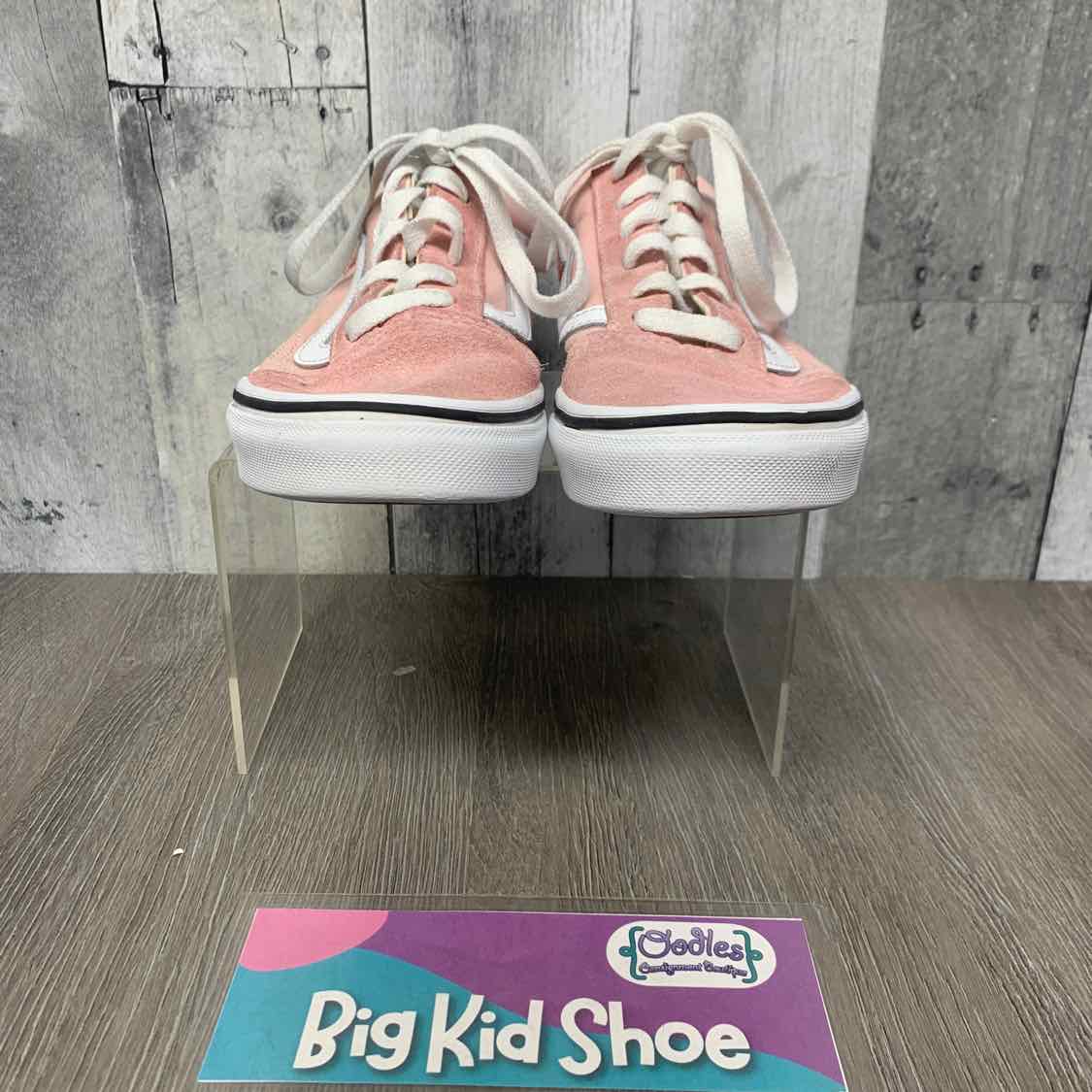 Size 3 Pink/White Vans Sneakers