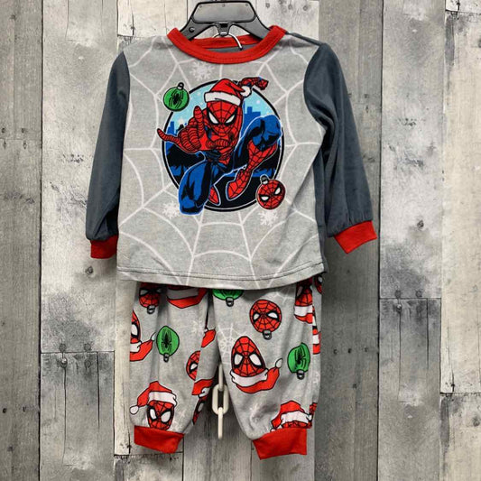 Size 2T Gray/Red Marvel 2pc PJs