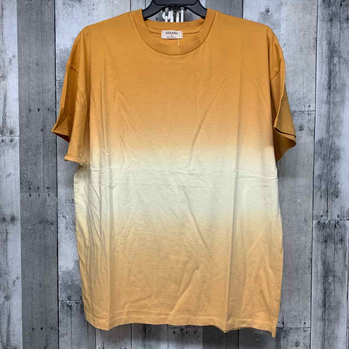 Yellow 42pops Oversized Boyfriend Dip Dye Tee Shirt - OodlesCB
