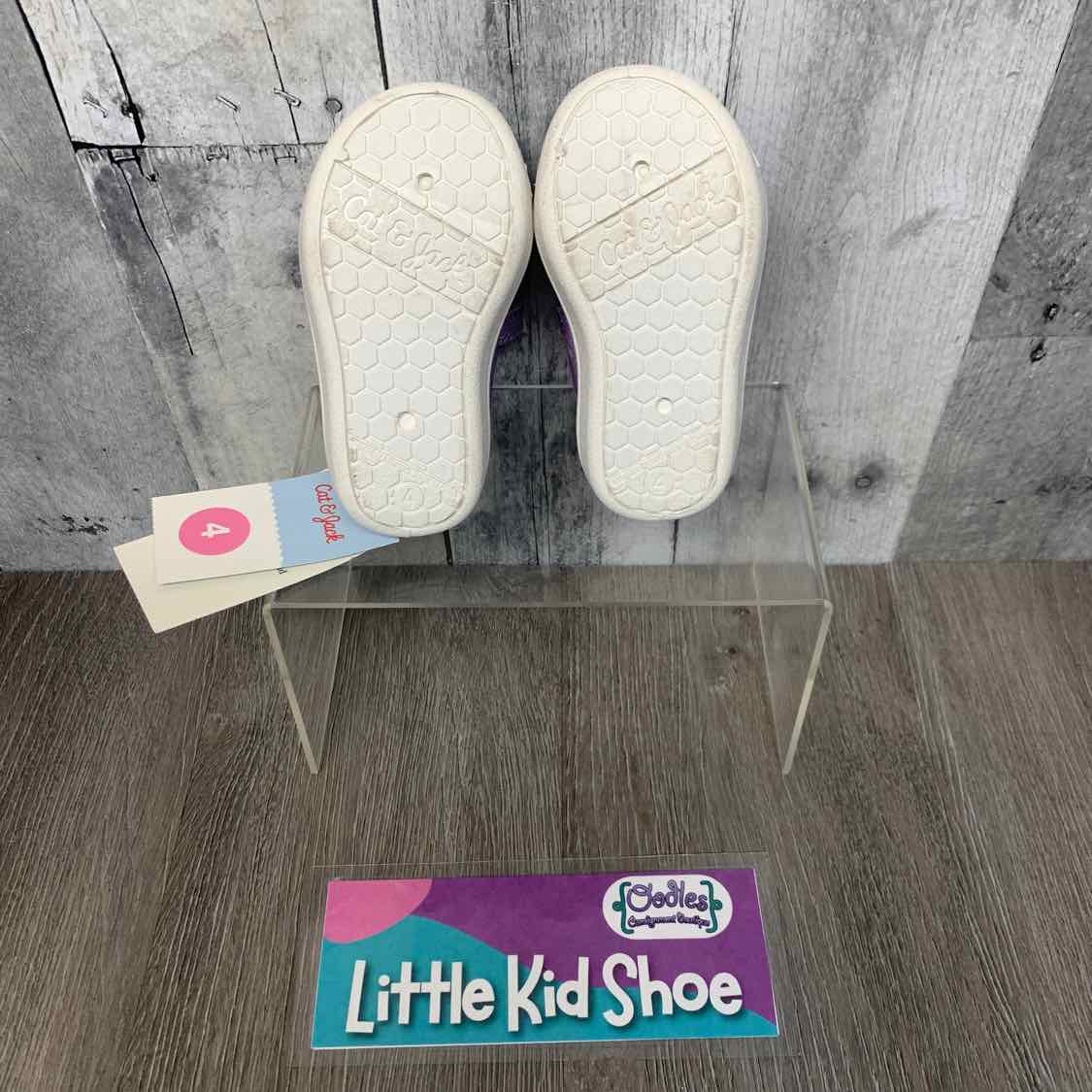 Size 4 Purple Print Cat & Jack Sneakers