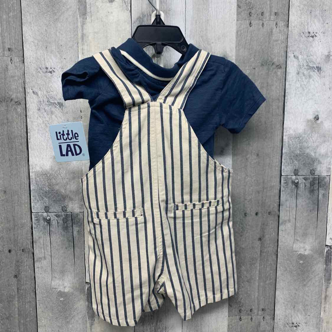 Size 18 Months Ivory/Navy Little Lad Shirt/Shorts