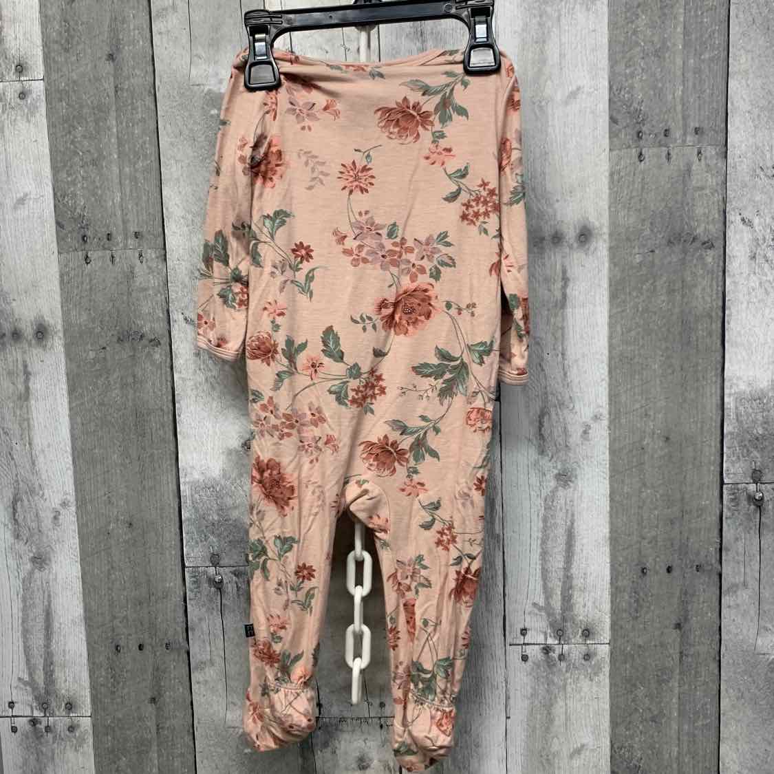 Size 6-9 Months Pink Floral Print Modern Moments by Gerber Footy PJs