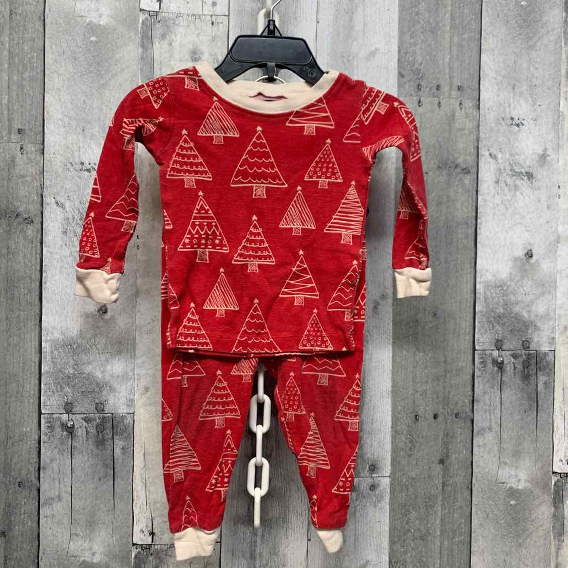 Size 12 Months Red Print Mid Brand 2pc PJs