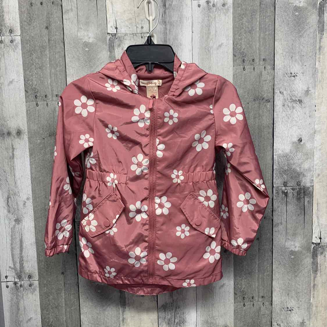 Size 5 Pink Floral Print B Brand Light Jacket