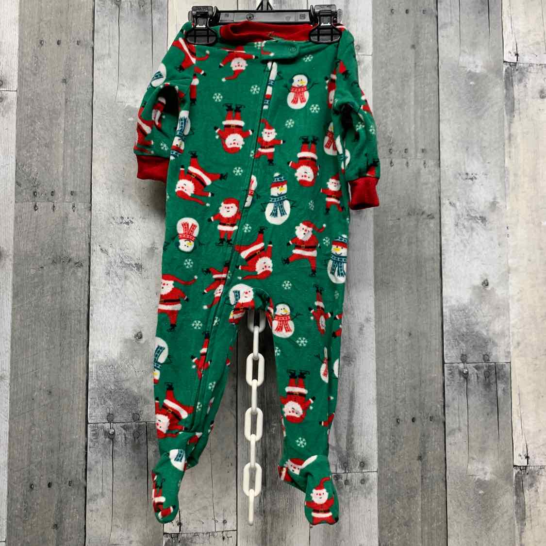 Size 6 Months Green Graphic Carter's Footy PJs