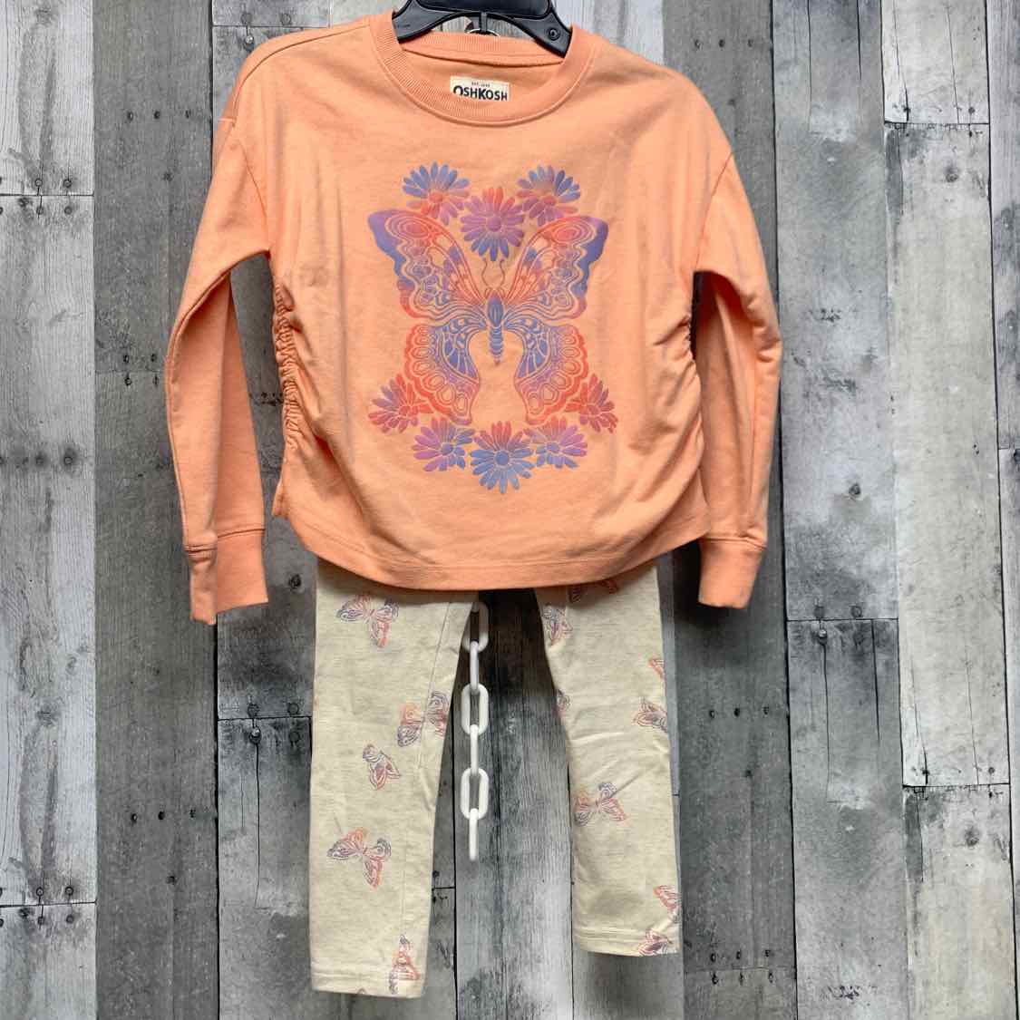 Size 7 Orange/Tan Osh Kosh Shirt/Leggings