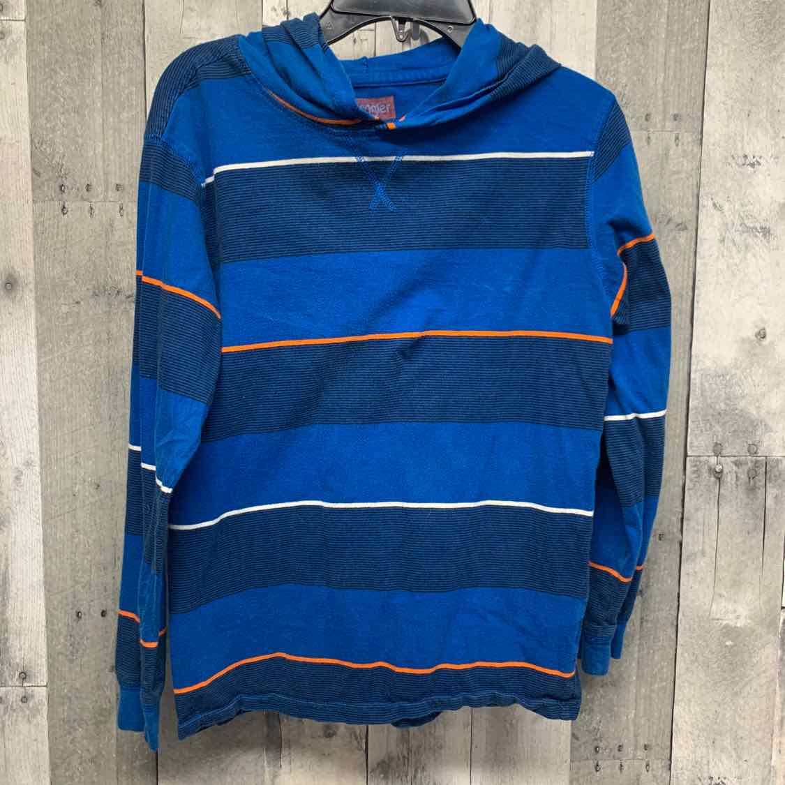 Size 10/12 Blue Striped Wrangler Long Sleeve Shirt