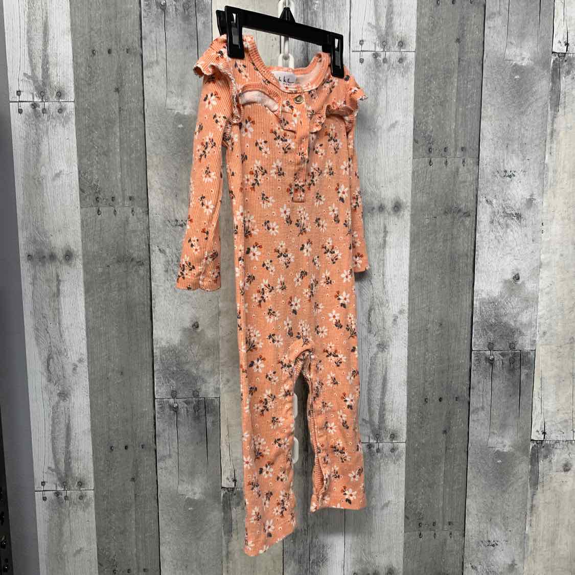 Size 24 Months Pink Floral Print Nicole Miller Romper