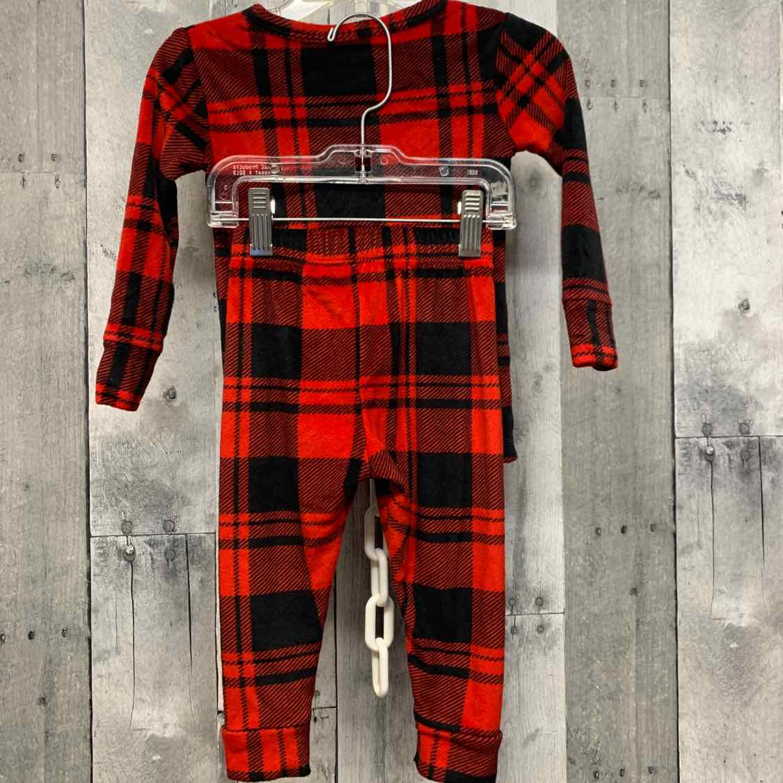 Size 18 Months Red/Black Cat & Jack 2pc PJs