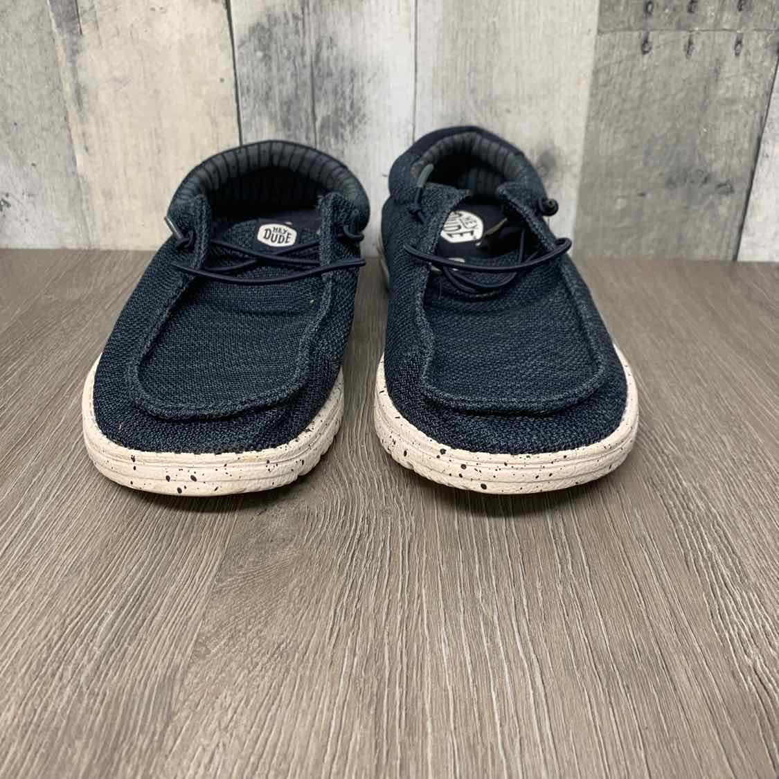 Size 7 Navy/White Hey Dude Loafers