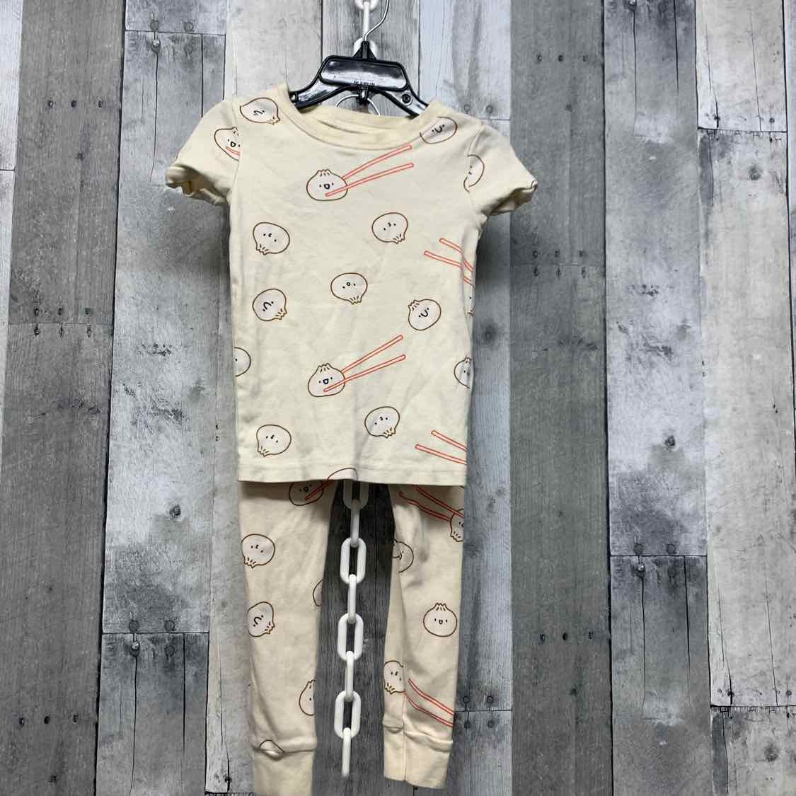 Size 3T Ivory Print Old Navy 2pc PJs