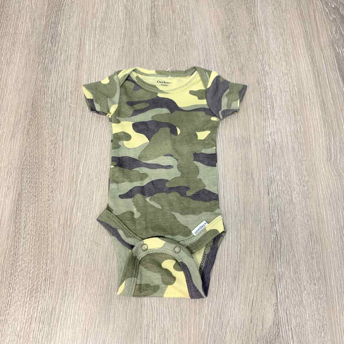 Size Preemie Green Camo Gerber Bodysuit - OodlesCB