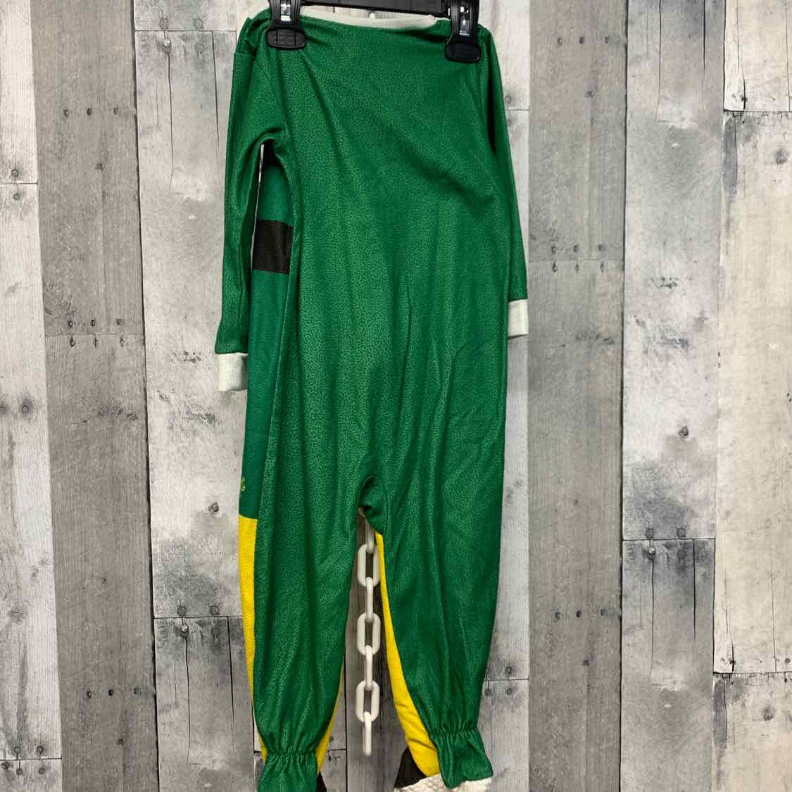Size 2T Green/White Mid Brand Footy PJs