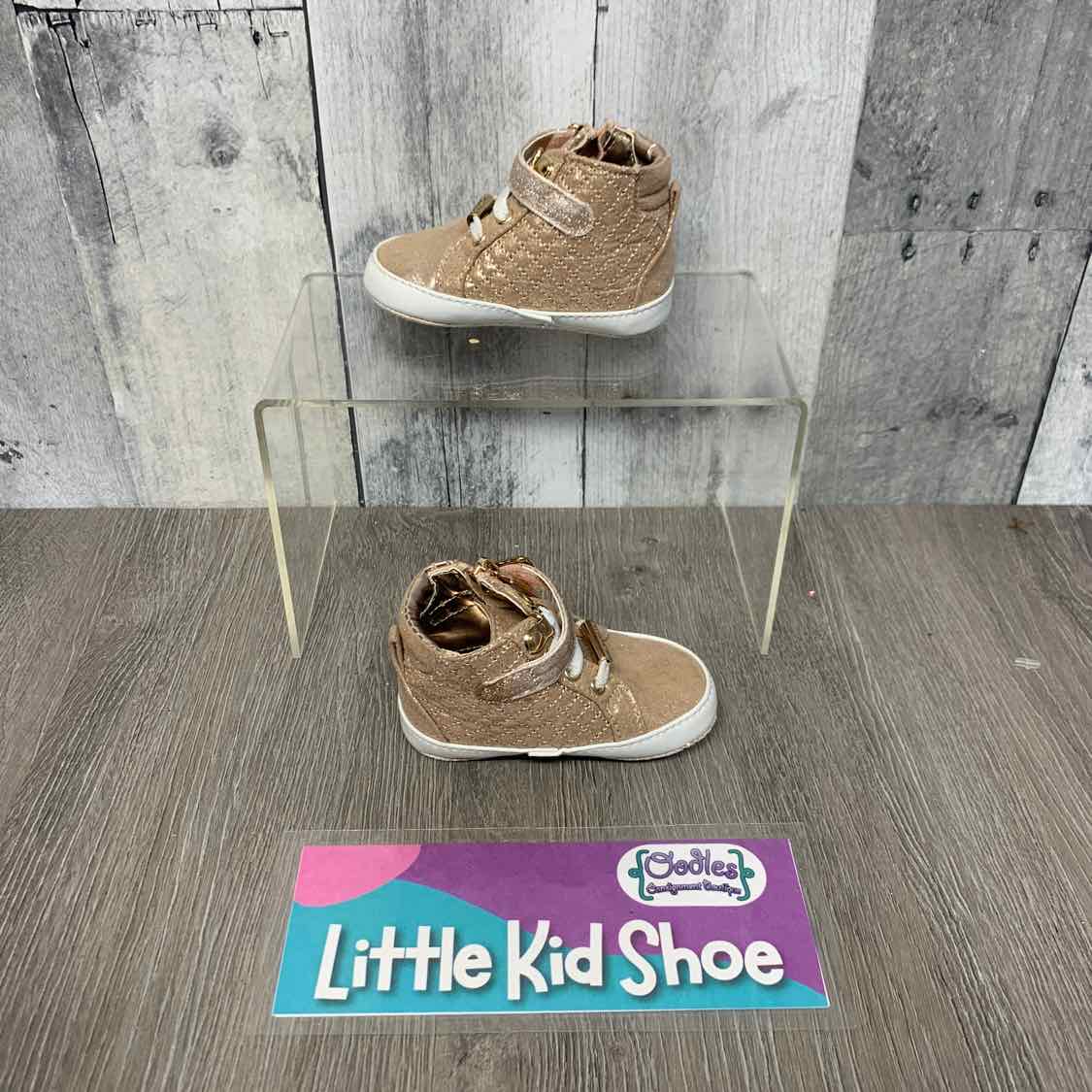 Size 2 Gold/White Michael Kors Sneakers