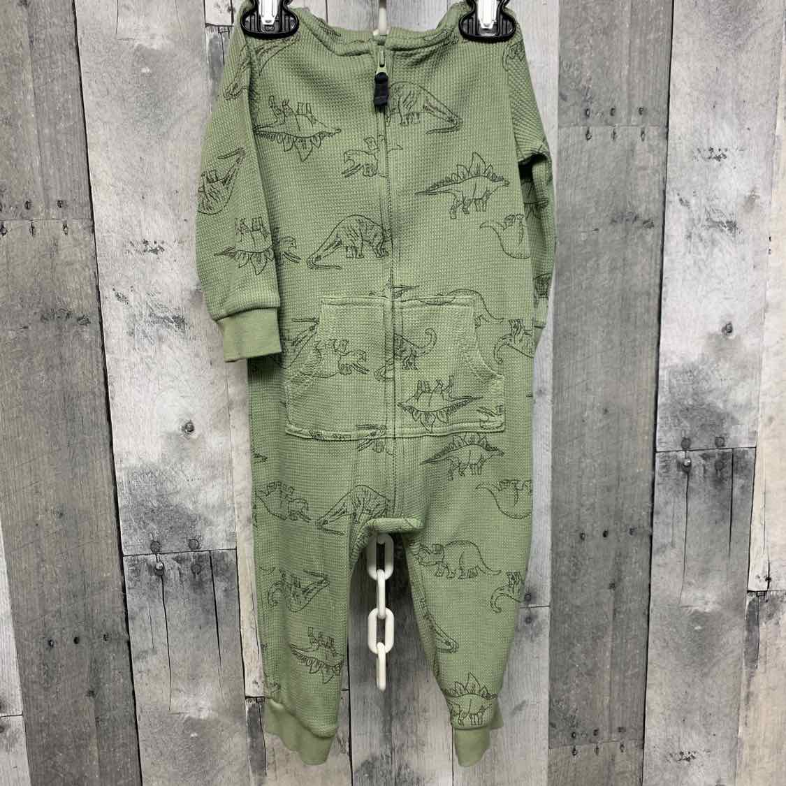 Size 12 Months Green Print Carter's Romper