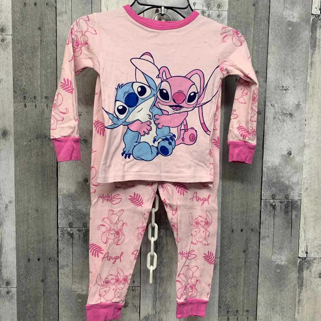 Size 6 Pink Print Disney 2pc PJs
