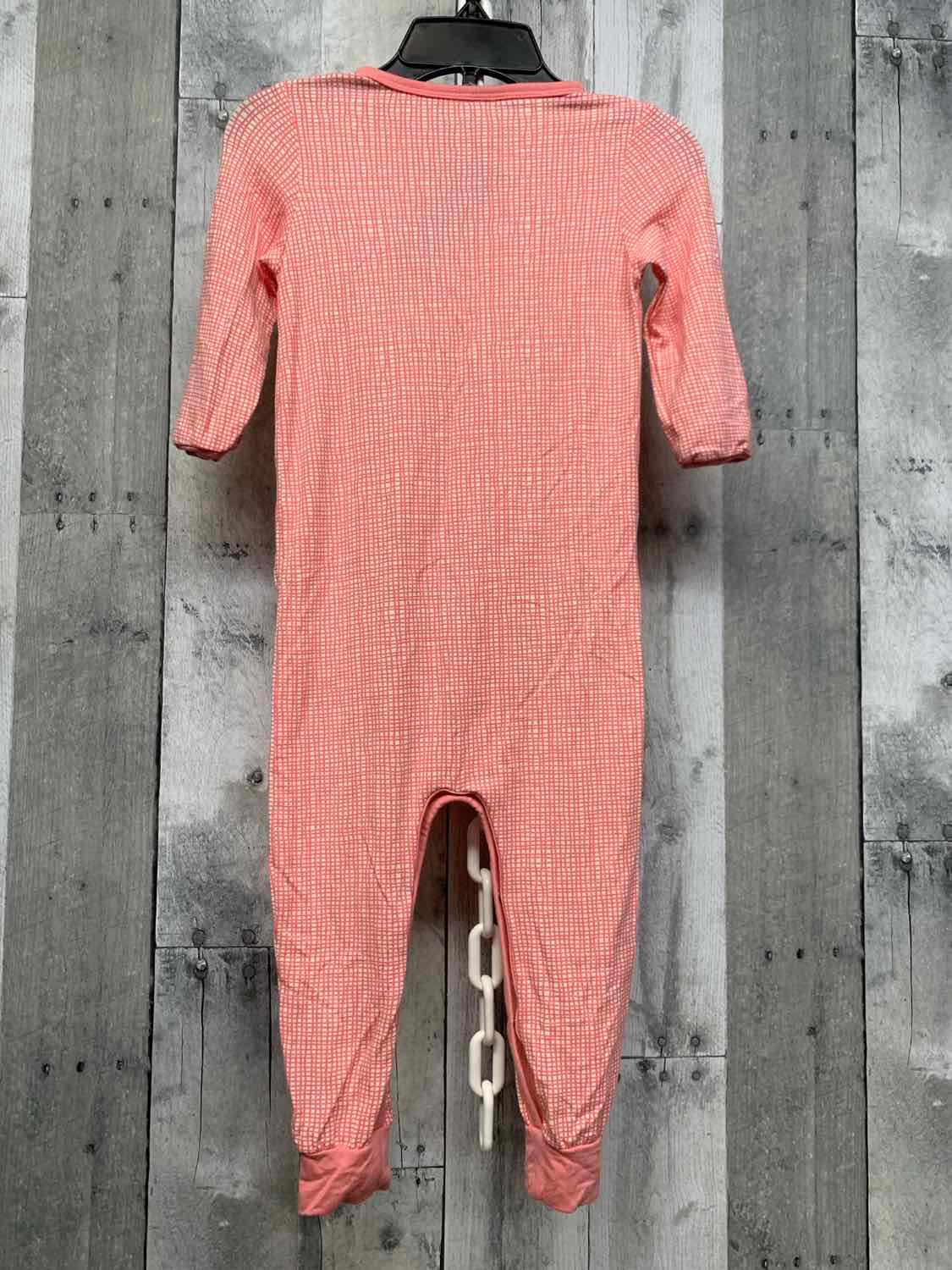 Size 18-24 Months Pink/White Bamboo Footy PJs