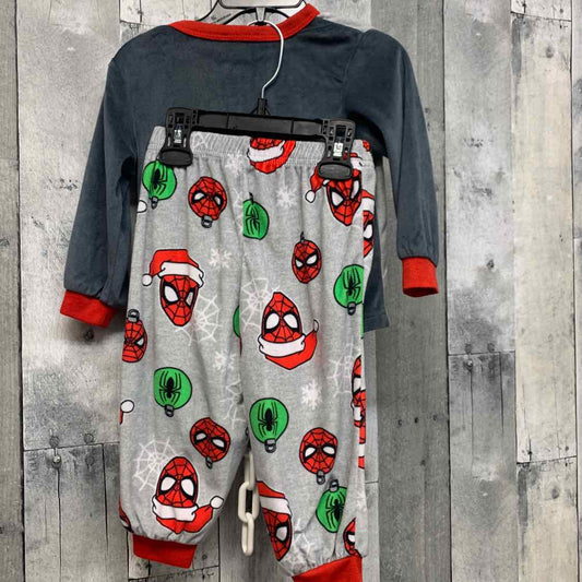 Size 2T Gray/Red Marvel 2pc PJs