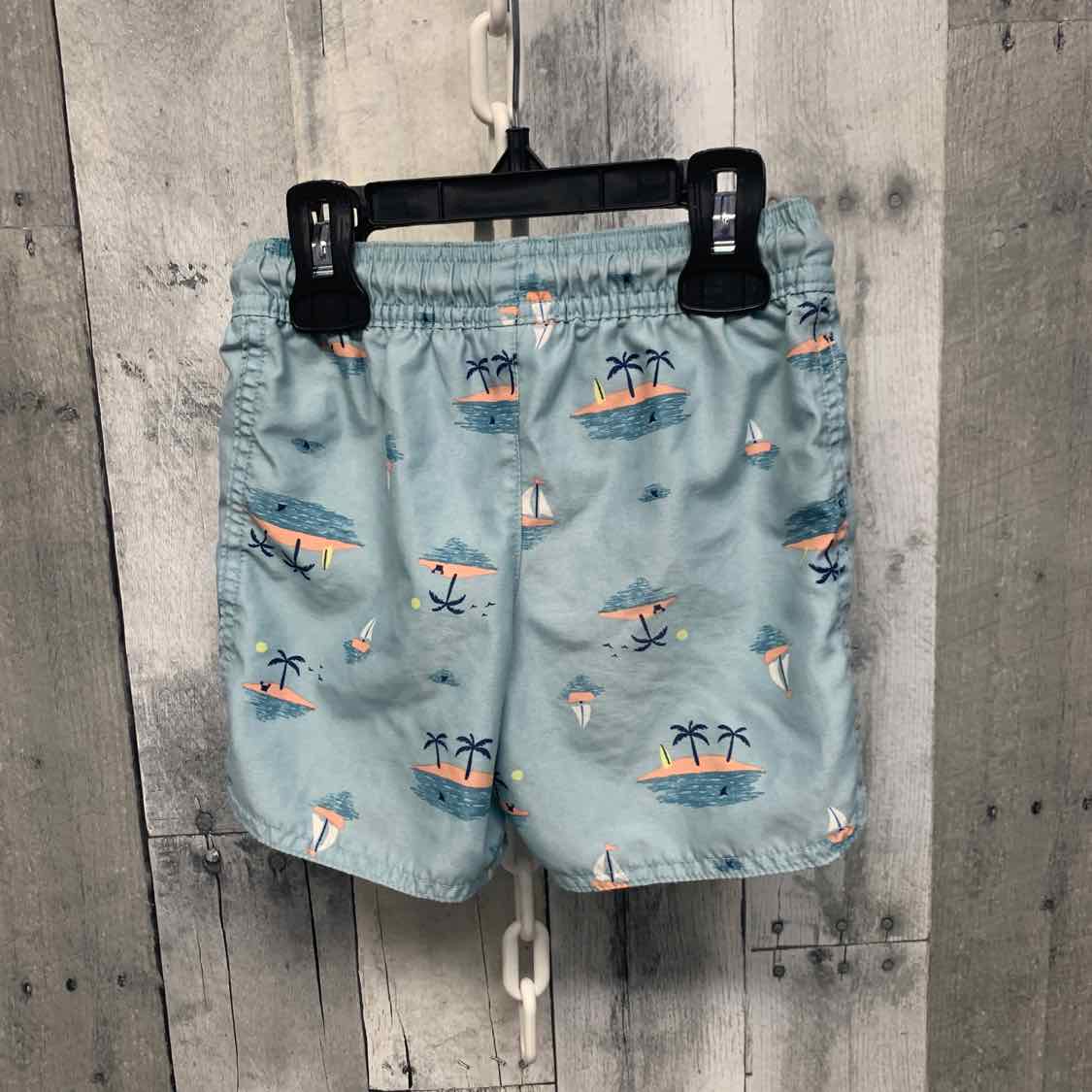 Size 3T Peach/Blue Just One You Swim Trunks