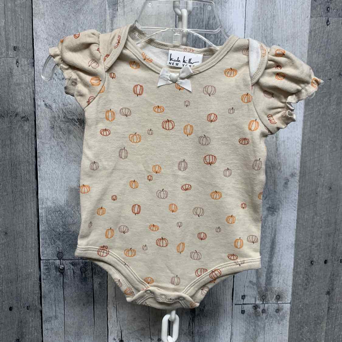 Size 3-6 Months Tan Print Nicole Miller Bodysuit