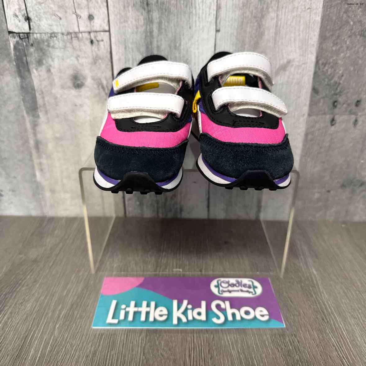 Size 7 Black/Pink Puma Sneakers