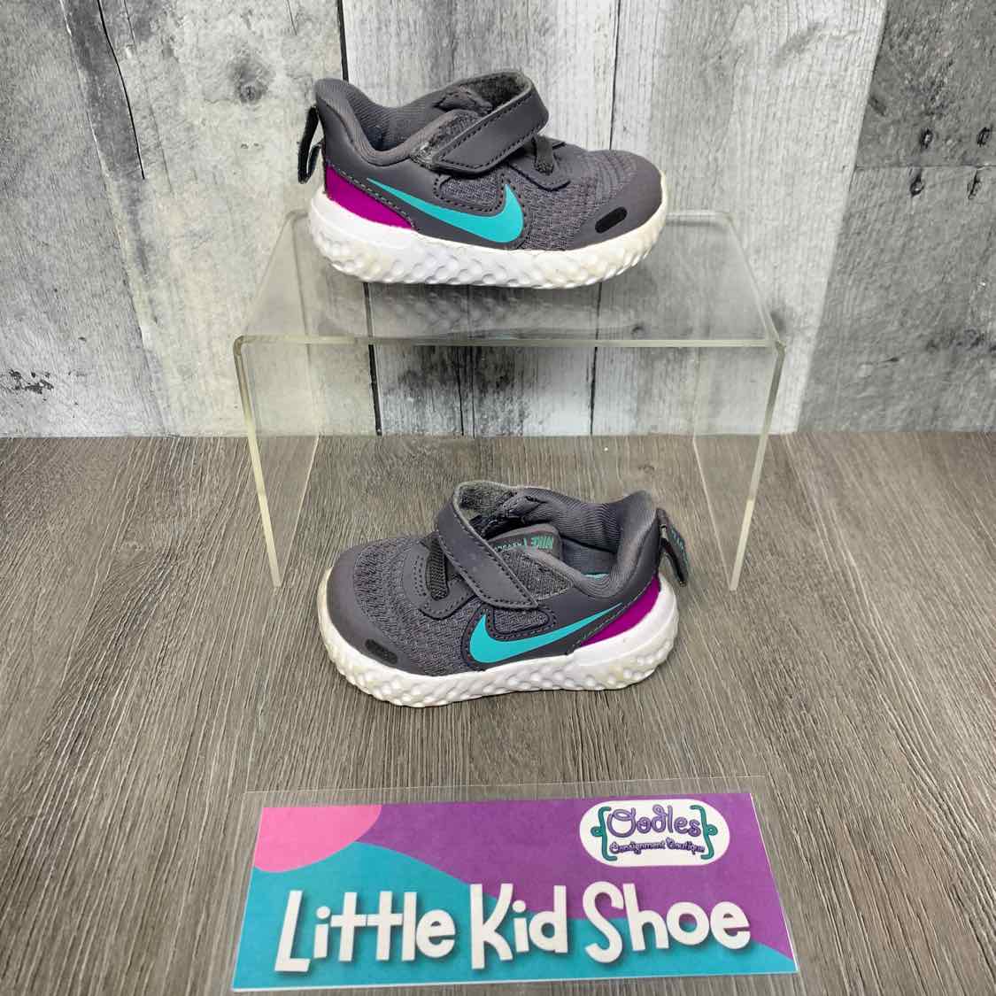 Size 3 Gray/Purple Sport Brand Sneakers