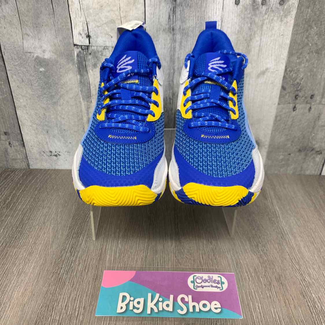 Size 4.5 Blue/Yellow Sport Brand Sneakers