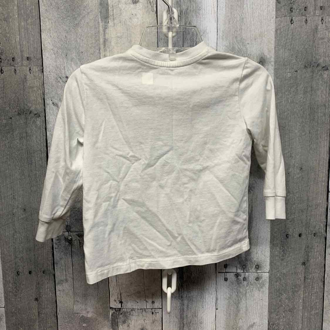 Size 12 Months White Graphic Ralph Lauren Long Sleeve Shirt