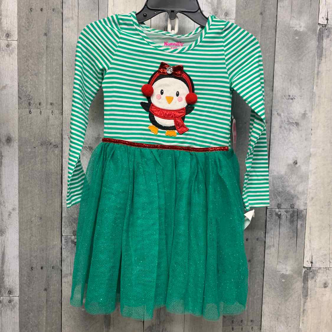 Size 6 Green/White Nannette LS Dress