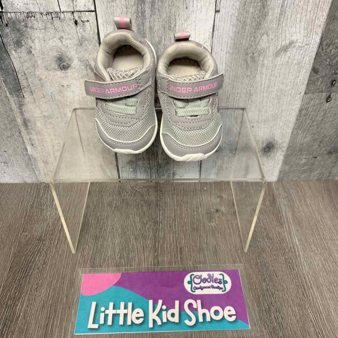Size 2 Gray/Pink Sport Brand Sneakers