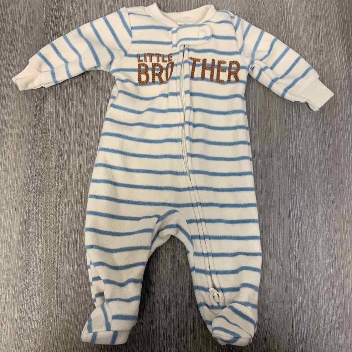 Size Preemie Blue/Brown Child of Mine Footy PJs