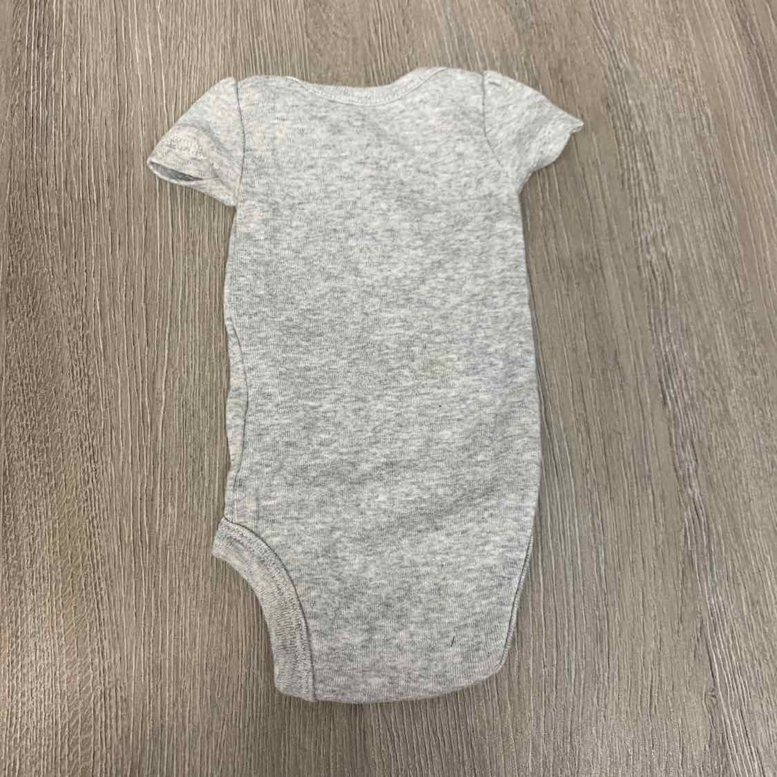 Size Preemie Gray Print Carter's Bodysuit - OodlesCB