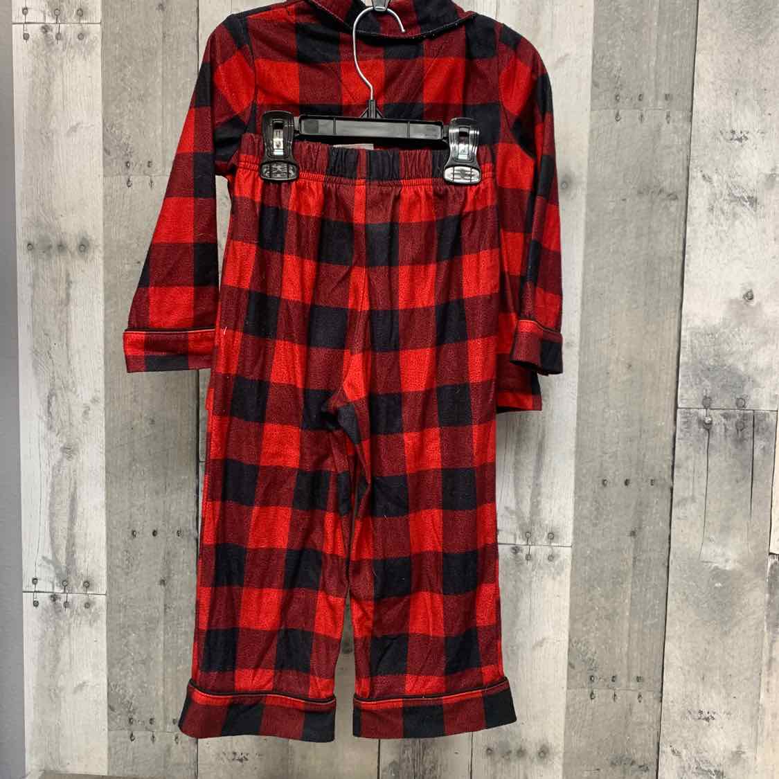 Size 2T Red/Black Holiday Brands 2pc PJs