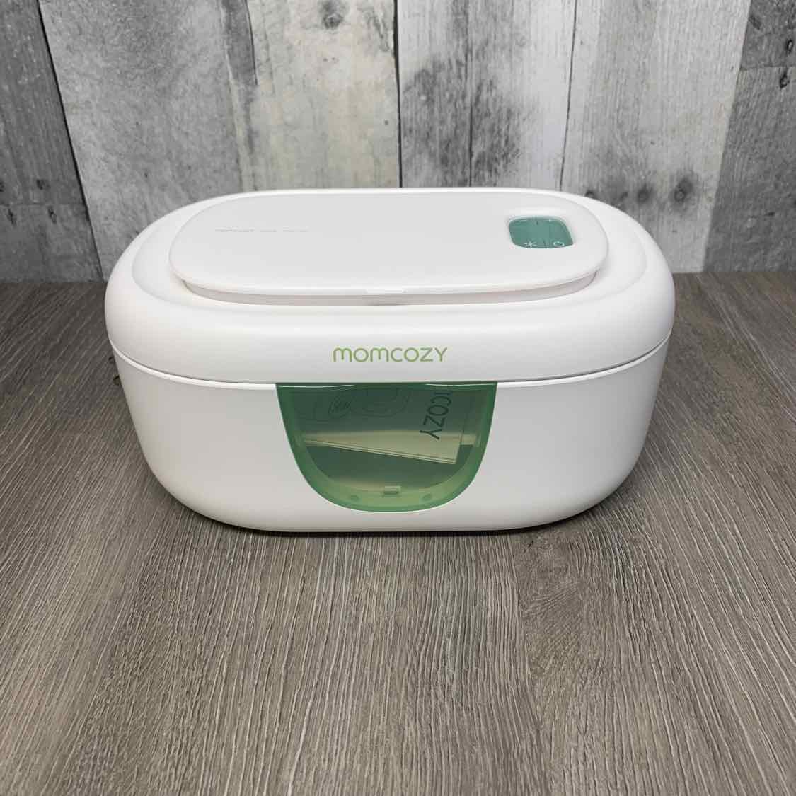 MomCozy White/Green Wipes Warmer