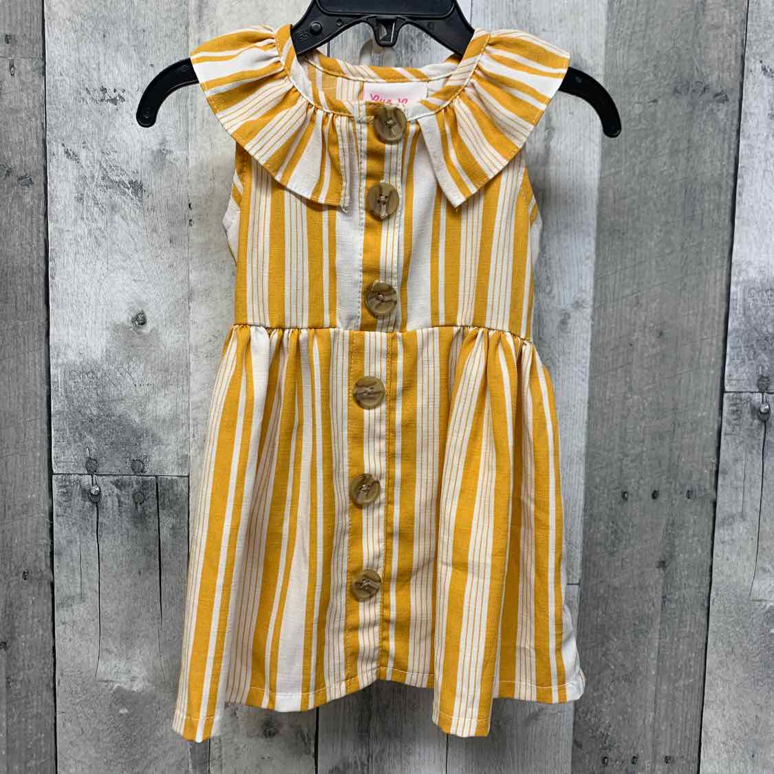 Size 12 Months Yellow/White Little Lass Dress