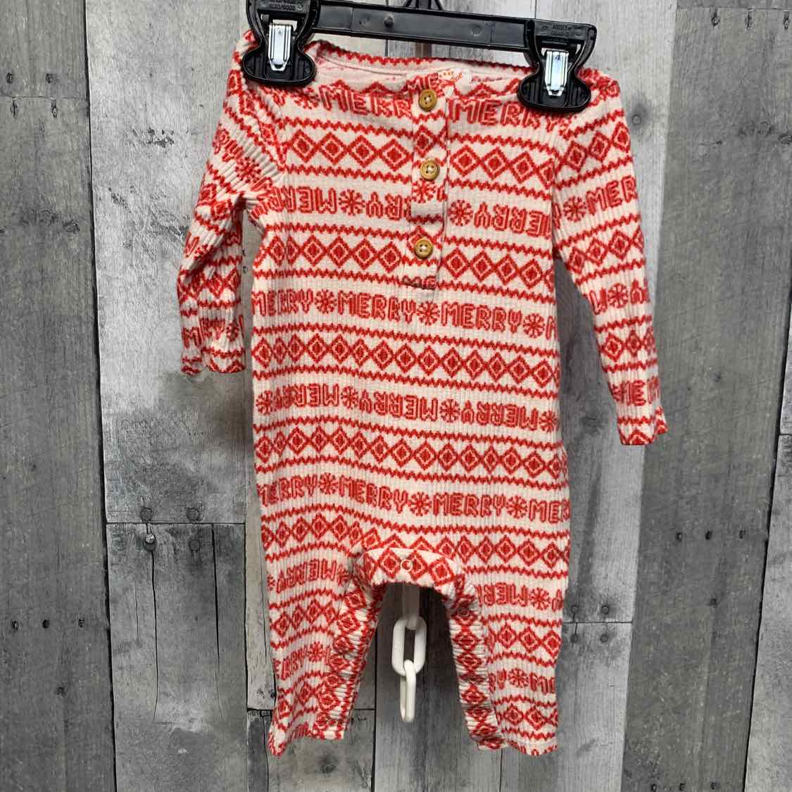 Size 0-3 Months White/Red Cat & Jack Romper