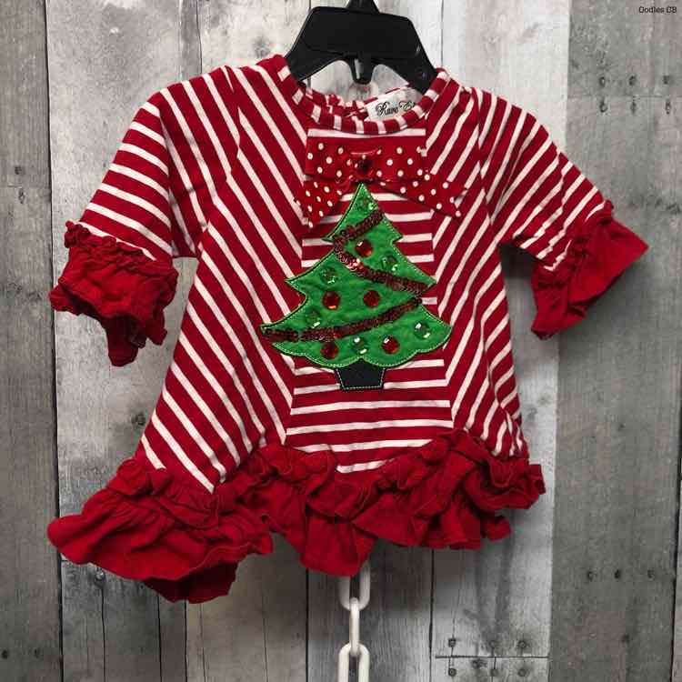 Size 18 Months Red/White Rare Editions Long Sleeve Shirt