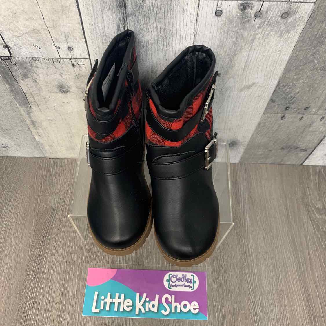 Size 7 Black/Red Stepping Stones Boots