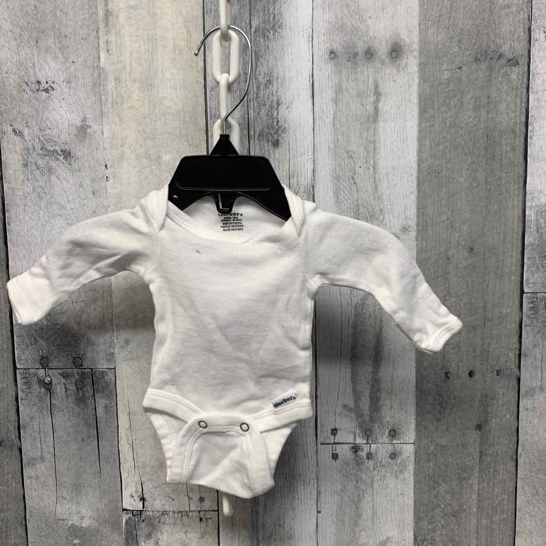 Size Preemie White Gerber Bodysuit