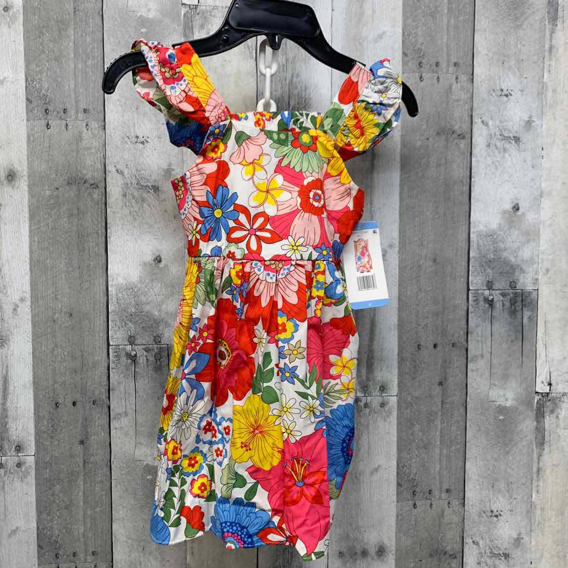 Size 4T Pink Floral Print B Brand Dress - Knit - OodlesCB