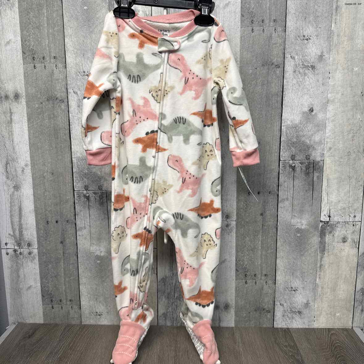 Size 18 Months Pink Print Carter's Footy PJs