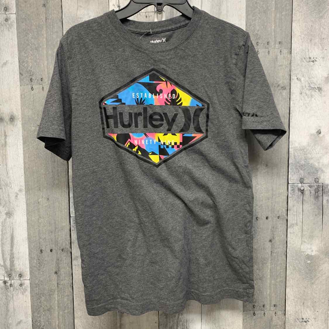 Size Large Gray Graphic Hurley T Shirt