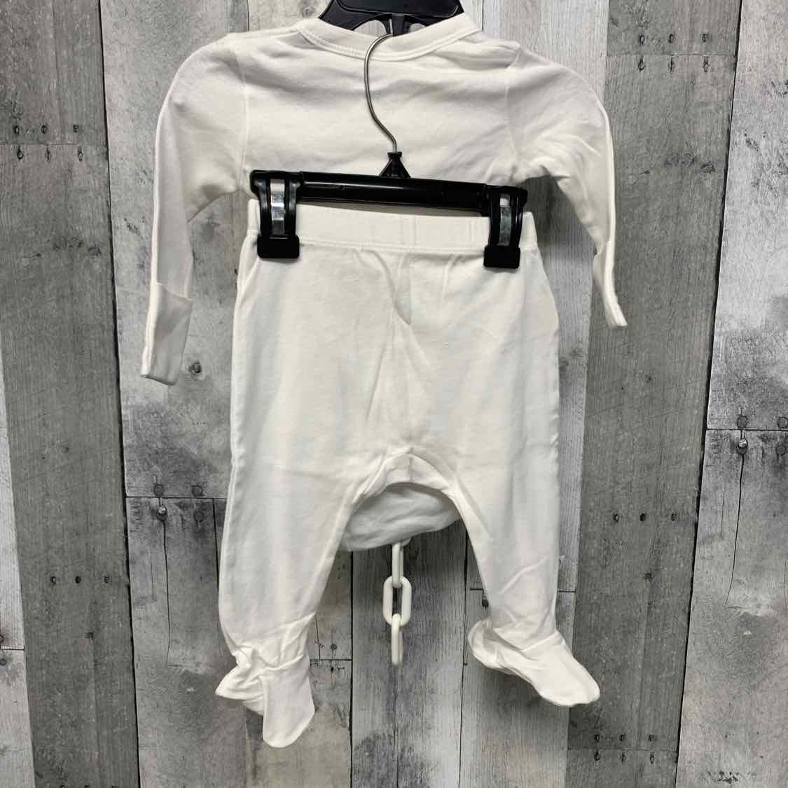 Size 0-3 Months White Name Brand Shirt/Pants