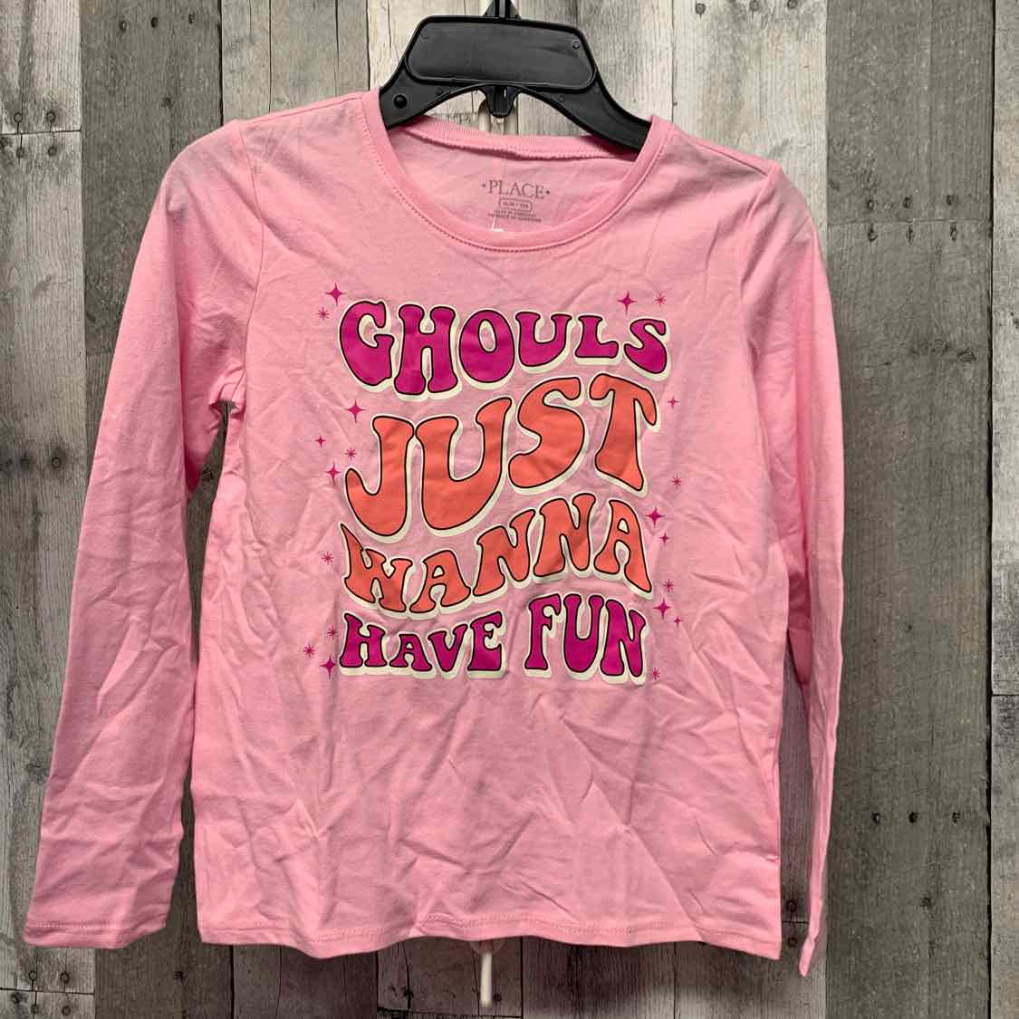Size 7/8 Pink Graphic Children's Place Long Sleeve Shirt