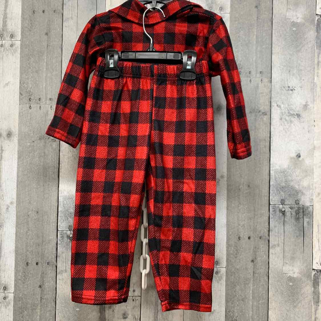 Size 24 Months Red Plaid B Brand 2pc PJs