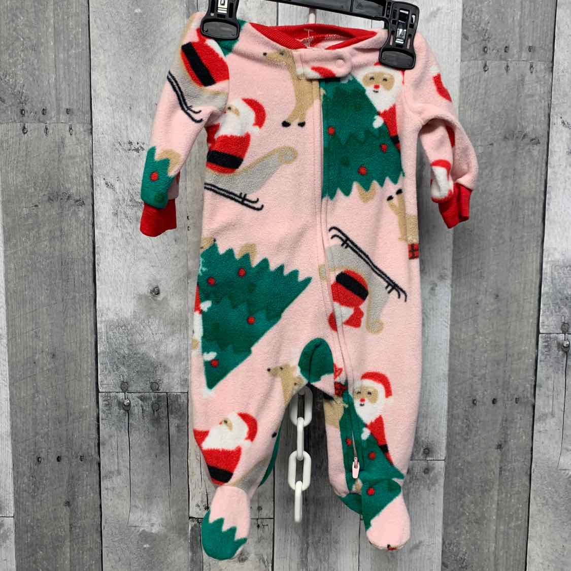 Size 3 Months Pink Graphic Carter's Footy PJs