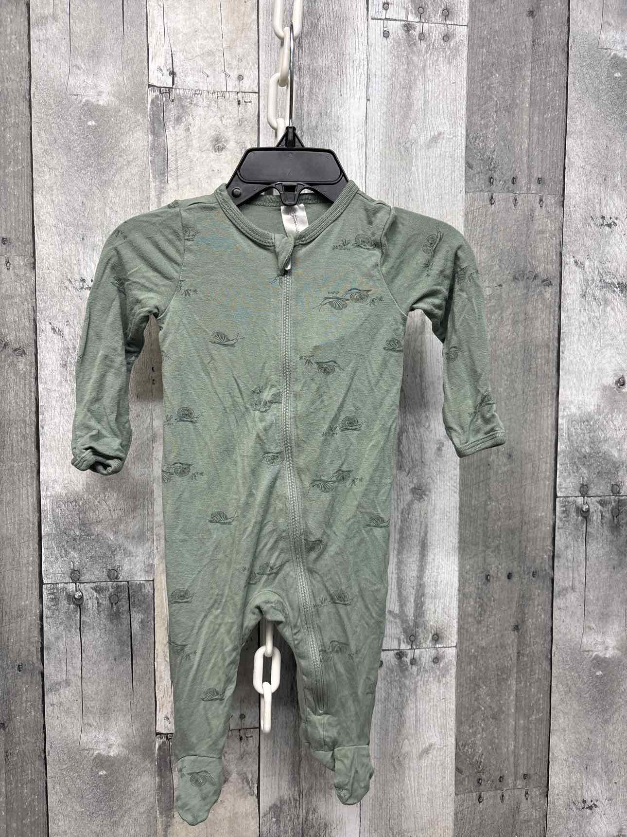 Size 0-3 Months Green Modern Moments by Gerber Footy PJs
