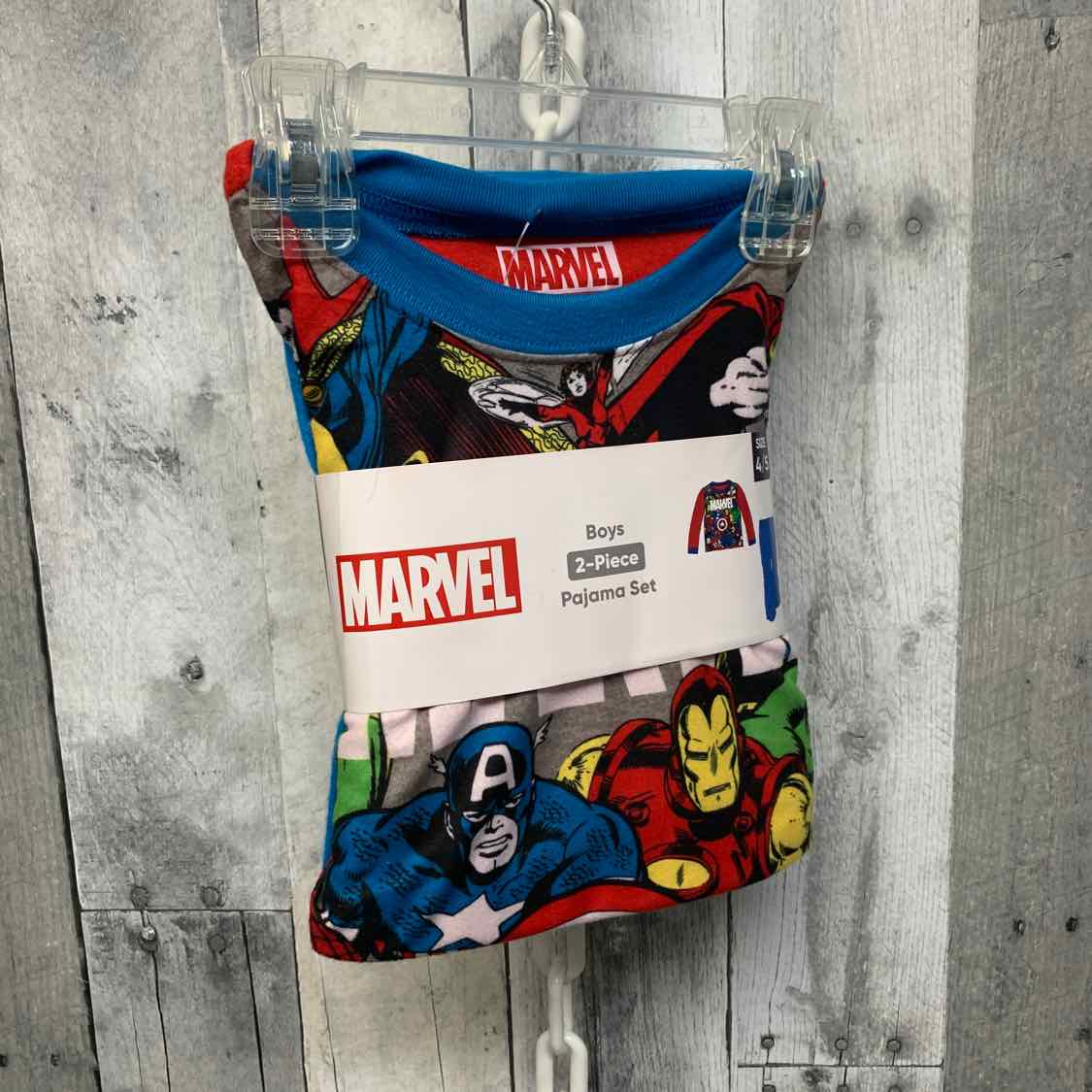 Size 4/5 Blue/Gray Marvel 2pc PJs