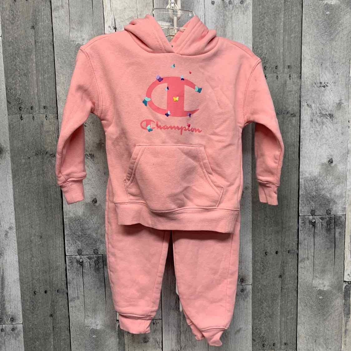 Size 2T Pink/Blue Champion Jacket/Pants