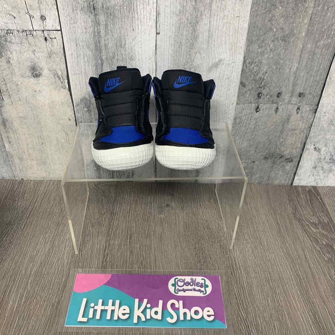 Size 3 Blue/Black Sport Brand Soft Sole Shoes